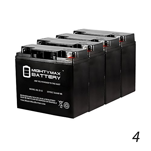 Mighty Max Battery 12V 22AH SLA Battery for Street Jammer Scooter - 4 Pack