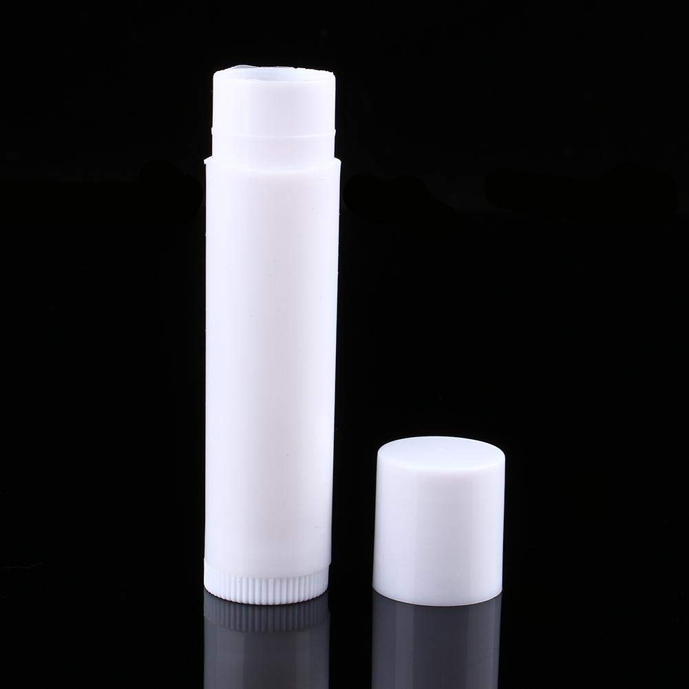 100PCS 5ml Clear Sturdy Black White Empty Round Plastic Lip Balm Tubes Containers for DIY Refillable Lip Gloss Tube Lipstick Containers