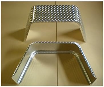 (2) Square Flat Top Aluminum Tread Plate Trailer Fenders 34" L 17.25" H 10" W