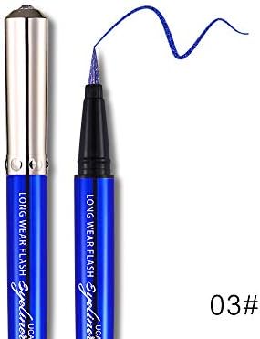 UCANBE Long Wear Flash Eyeliner Metallic Glitter Liquid Eyeliner Pen Flash Shimmer Eye Liner Pencil Makeup Waterproof Long Lasting 03#