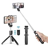 ELEGIANT Selfie Stick Tripod Bluetooth, Extendable Monopod Selfie Stick Tripod Stand with Wireless Remote for iPhone 11 11 Pro X XR XS MAX 8 7 6 Plus, Galaxy S9 S8 Plus Note8, Huawei and More