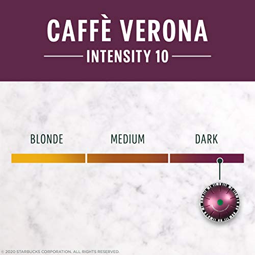 Starbucks Capsules for Nespresso Vertuo Machines — Dark Roast Caffè Verona — 4 boxes (32 coffee