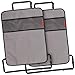 Lusso Gear Heavy Duty Kick Mats (2 Pk) - Back Seat Protector, Sag Proof, Waterproof, Car Back Seat Cover for Kids Who Make Big Messes, 3 Reinforced Storage Pockets, Premium Oxford Fabric (Gray)