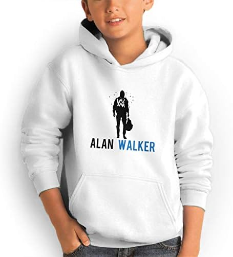 ATOPSHOP Alan Walker Logo Teen Hooded Sweater with Pocket for Boys and Girls Gray