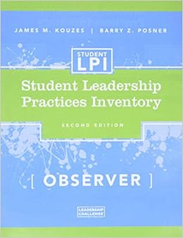The Student Leadership Practices Inventory Lpi Observer Instrument 62 Kouzes James M Posner Ph D Barry Z Amazon Nl