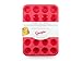 Grazia Silicone Muffin Pan, Red, 24-Cup