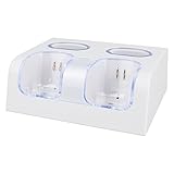 Wii Charger Battery Pack 12V ,Cocare C13 Wii Charging Station with Four Ni-MH Wii Rechargeable Batteries For Nintendo Wii Remotes-White