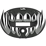 Loudmouth Football Mouth Guard | 3D Beast Chrome Adult and Youth Mouth Guard | Black & Silver Mouth Piece for Sports | Maximum Dual Action Air Flow Mouth Guards | Pacifier Lip and Teeth Protector