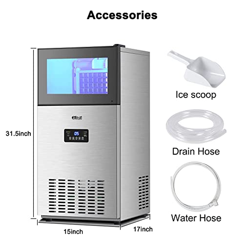 Vevor Ice Machine Manual 110V Commercial Ice Maker 80-90LBS/24H With ...