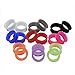 Longbeauty 9 Pair Silicone Ear Skins Gauges Plugs Expander Tunnels-Soft Flesh Tunnels 9 Colors