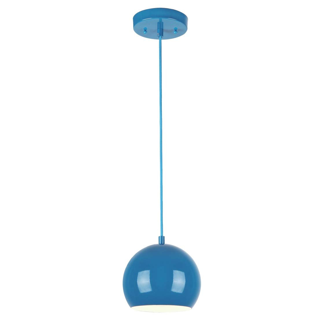 61015 One-Light Indoor Pendant, High Gloss Blue Finish