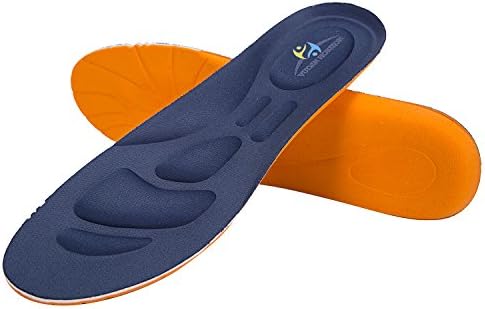 VUDAN HORIZON Sport Running Athletic Basketball Shoe Insoles Pads Inserts Pain Relief Sports Insoles Unisex Shoes Insoles (Men's 11-11.5/Women's 13-13.5, Dark Blue)