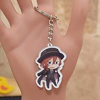 NATTEL Anime Bungou Stray Dogs Atsushi Nakajima Acrylic Keychain 6 Styles Pendant Key Accessories XS-8