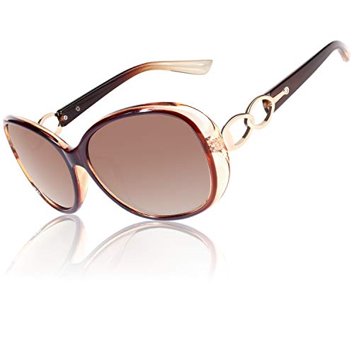 CGID Sunglasses Womens Polarised Retro Designer Ladies Sun Glasses | Vintage Oversized Shades,Big Durable Frame,UV400 Protection for Driving Travel Beach