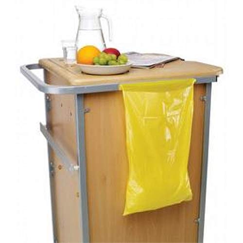 Premier Yellow Bedside Polythene Clinical Disposable Locker Waste Bags with Adhesive Strip (270mm x 460mm) x 200