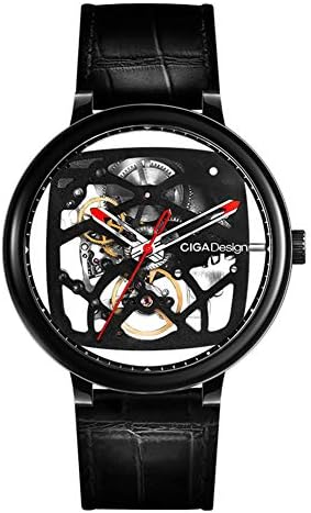 haixclvyE Creative Fashion CIGA Design Waterproof Automatic Mechanical Business Casual Wrist Watch for Men Black