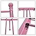 DUMEE Full Size Metal Canopy Bed Frame Platform Sweet Pink Style Mattress Foundation with Headboard and Footboard Girl Princess Beds Box Spring Replacement (Pink, Full-Deluxe)
