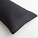 Pillowcases Queen Black Set of 2 Envelope Closure End Easy Fit for All Season Cooling Soft and Breathable Material Machine Washable