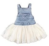 Kids Baby Girls Clothes One-piece Dress Summers Denim Tulle Overalls