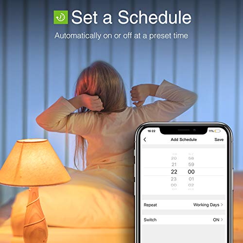 WiFi Smart LED Light Bulb Work with Alexa Google Assistant Gosund, Voice Control APP Remote Control Dimmable, No Hub Required, A19 E26 8W 800lm 75W Equivalent Soft White 2700k (2 Pack) - Thumbnail 5