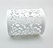 Yueton Hollow Rose Flower Pattern Metal Pen Pencil Pot Cup Holder Desk Container Organizer (White)