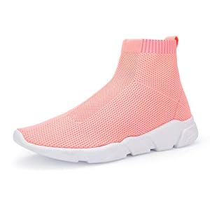 WXQ Women’s Athletic Walking Shoes Lightweight Fashion Sneakers Breathable Running Shoes Pink 36