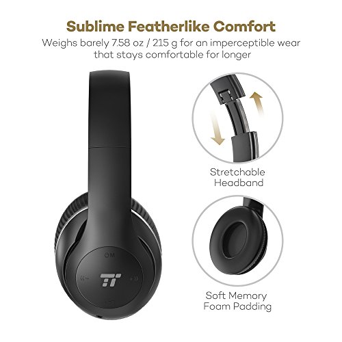 TaoTronics-Wireless-Headset-Over-Ear-Headphones-with-Lightweight-Memory-Foam-Ear-Pads-Dual-40mm-Drivers-35mm-AUX-On-Ear-Controls-EQ-Bass-15-Hour-Audio-Playback