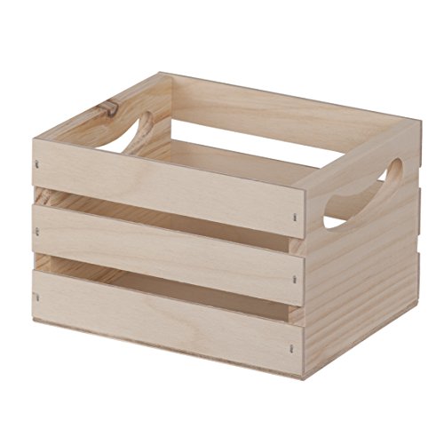 Mini Wooden Crate W/Handles, 6.5