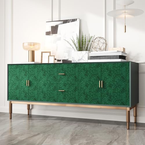 VEELIKE Self-Adhesive Wallpaper Vintage Green Velvet Texture Wallpaper Dark Green Fabric Adhesive Foil Velvet and Felt Foil for Furniture Bedroom Jewelry Boxes Drawers 40cm × 300cm