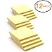 Sticky Notes 3" x 3 inch Yellow Stick On Note. Self Stick It Notes. Strong Sticking Square Stickies. Small Square Removable Memo Pad to Post in Office, Home, School. 12 Pads - Emraw