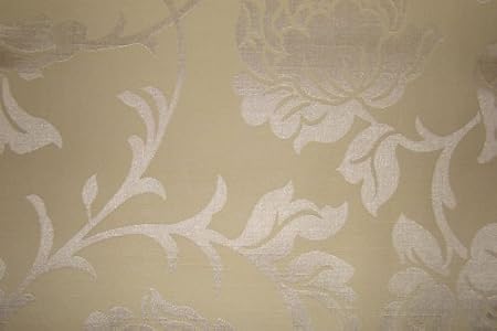 Designer Quality Polycotton Strea Damask Curtain Fabric Strea