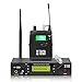 Xtuga BK510 Single Channel in Ear Monitor System UHF 100-Channel Wireless Professional in-Ear Monitor System USB and White Color Earbud Headphones