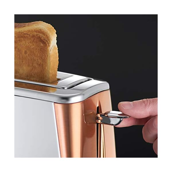 Russell-Hobbs-Luna-Long-Slot-Toaster-Long-Slice-or-Two-Slice-Stainless-Steel-Toaster-with-Copper-Accents-and-Fast-Toasting-Technology-24310 Russell Hobbs Luna Long Slot Toaster, Long Slice or Two Slice Stainless Steel Toaster, 24310 & 25113 Eclipse Polished…