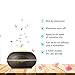 VicTsing 2nd Version Essential Oil Diffuser, 300ml Aroma Wood Grain Ultrasonic Cool Mist Humidifier with Adjustable Mist for Office Home Room Study(Deep Brown)
