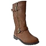 Pack 95K Little Girls Riding Zipper Boots Tan 3M