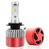 Rigidhorse H7 LED Headlight Bulb with Conversion Kit High Beam Lighting Pattern 84W 8000LM 6500K Cool White Headlamp