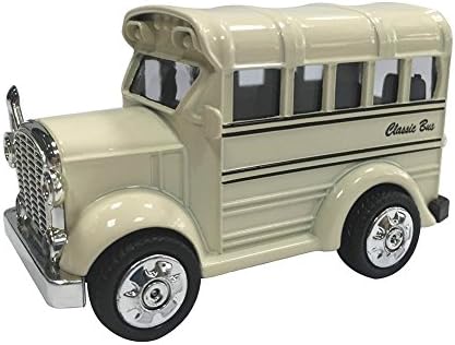Lanshowed Mini Alloy School Bus with Pull Back Action - Beige