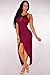 Cfanny Women's Knotted Front Slit Cocktail Dress,Wine,Small