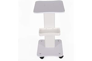 DYRABREST Salon Rolling Trolley Cart with Wheels, 69x38x35cm, 132Lbs Capacity, White