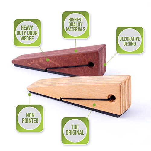 image for Door Stopper Decorative Door Stop - Multi Surfaces Doorstop Wedge and 