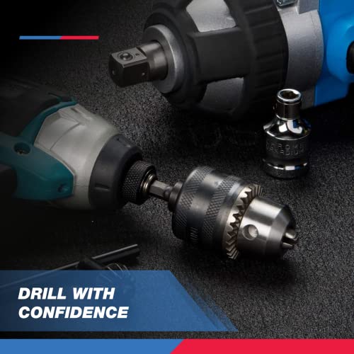 NEIKO 20754A 3/8” Drill Chuck Adapter Chuck Drill for Impact Drivers