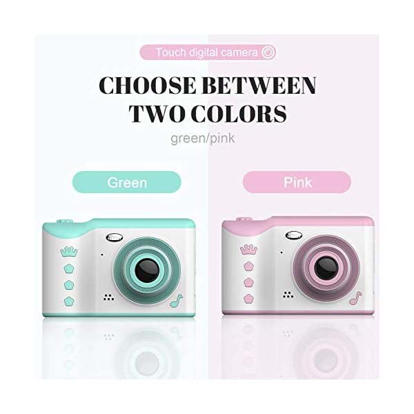 PTHTECHUS Kinder Kamera, Kinderkamera Digital Fotokamera Selfie, 2.8 Zoll Touchscreen Digitalkamera 8M Pixel, mit… – Bild 7