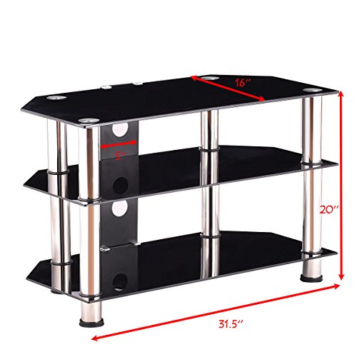 TV Stand Rack Shelf Entertainment Livingroom Organizer Media Audio Storage