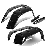 Pocket-Riveted Style Side Fender Wheel Flares For Jeep Wrangler 4pc Set