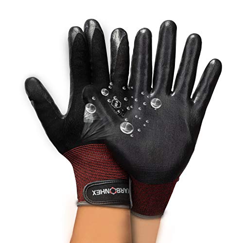 OCGIG Oily Work Gloves Nitrile Coated Industrial Grip Repair Safety Glove KX-13,XL - Thumbnail 6