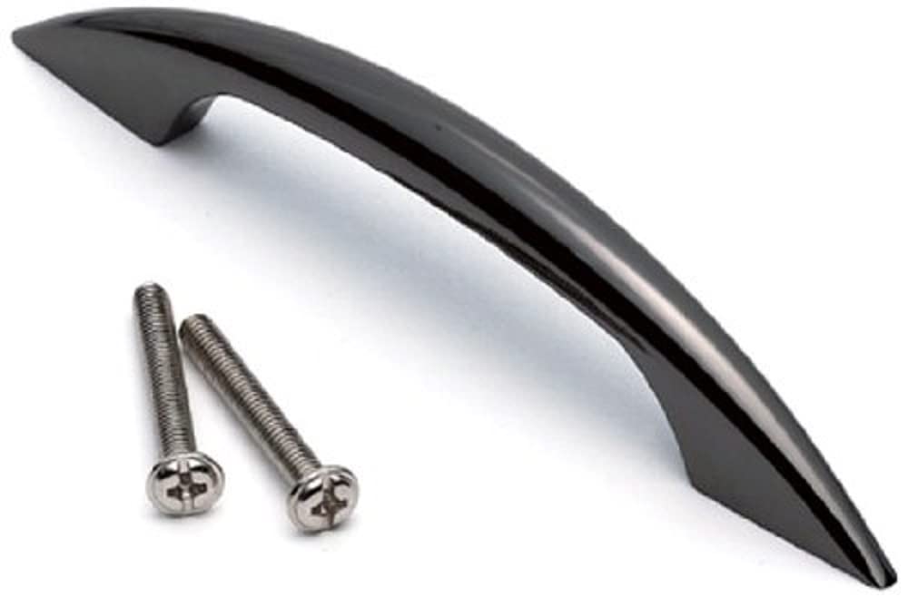 Merriway® BH01048 Back Fix D Style Black Nickel Handle, 96 mm