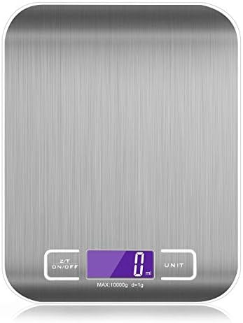 Keyzone Digital Kitchen Food Scale Measuring Tools Electronic Weighing Scale Silver 10kg 1g Stainless Steel Buy Online At Best Price In Uae Amazon Ae
