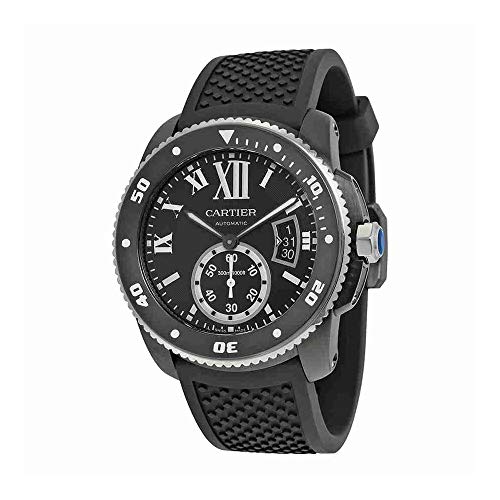 Cartier Men's 42mm Black Rubber Band 