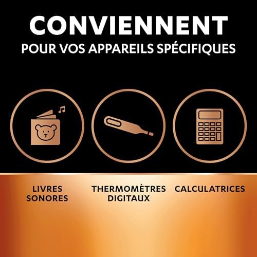 LR44 Piles alcalines spéciales (Lot de 4) 1.5V, A76