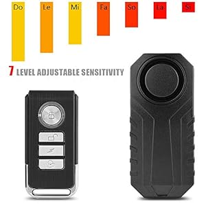 Tosuny Bike Alarm, 113dB Loud Sound Bicycle/Motorbike/Vehicle Burglar Alarm Siren, Anti-theft Wireless Remote Control…